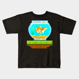 Cute 8-Bit Fish Awesome Animal 8Bit Pet Aquarium Kids T-Shirt